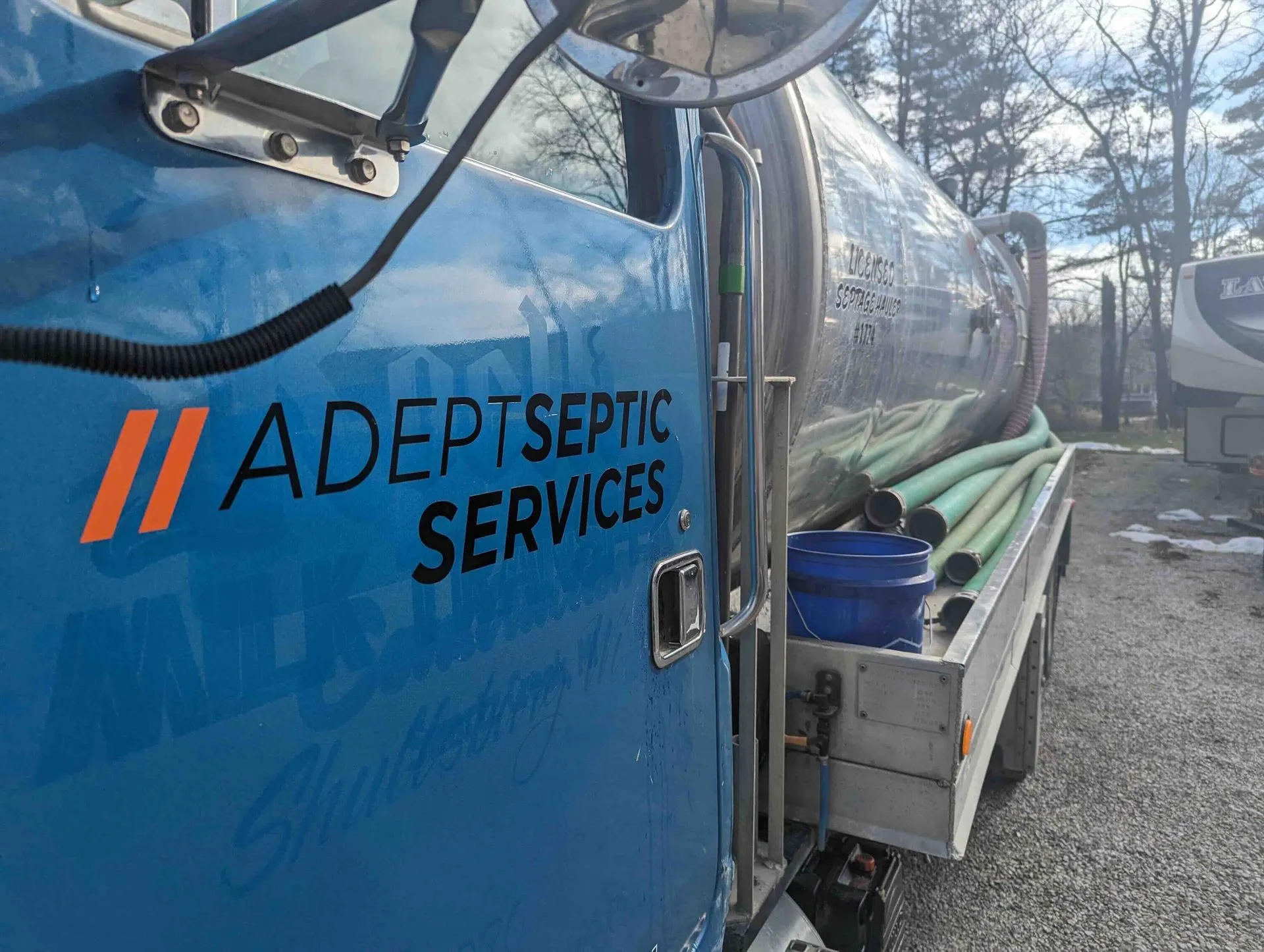 adept septic services truck