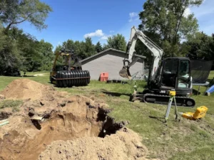 septic-tank-install installing a new septic tank