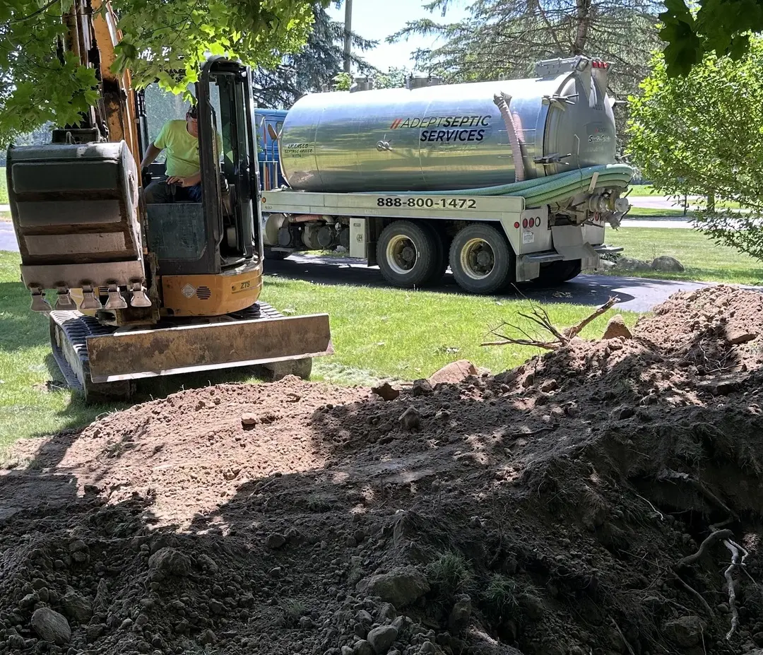 adept septic services truck
