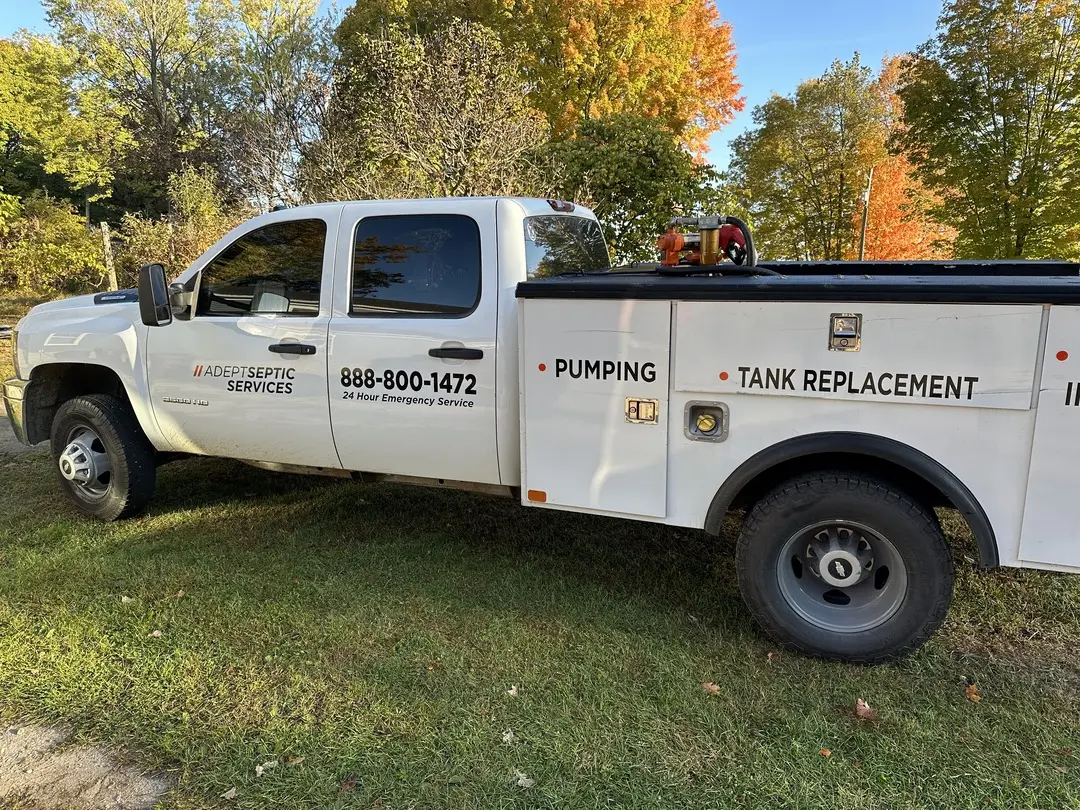 adept septic services truck